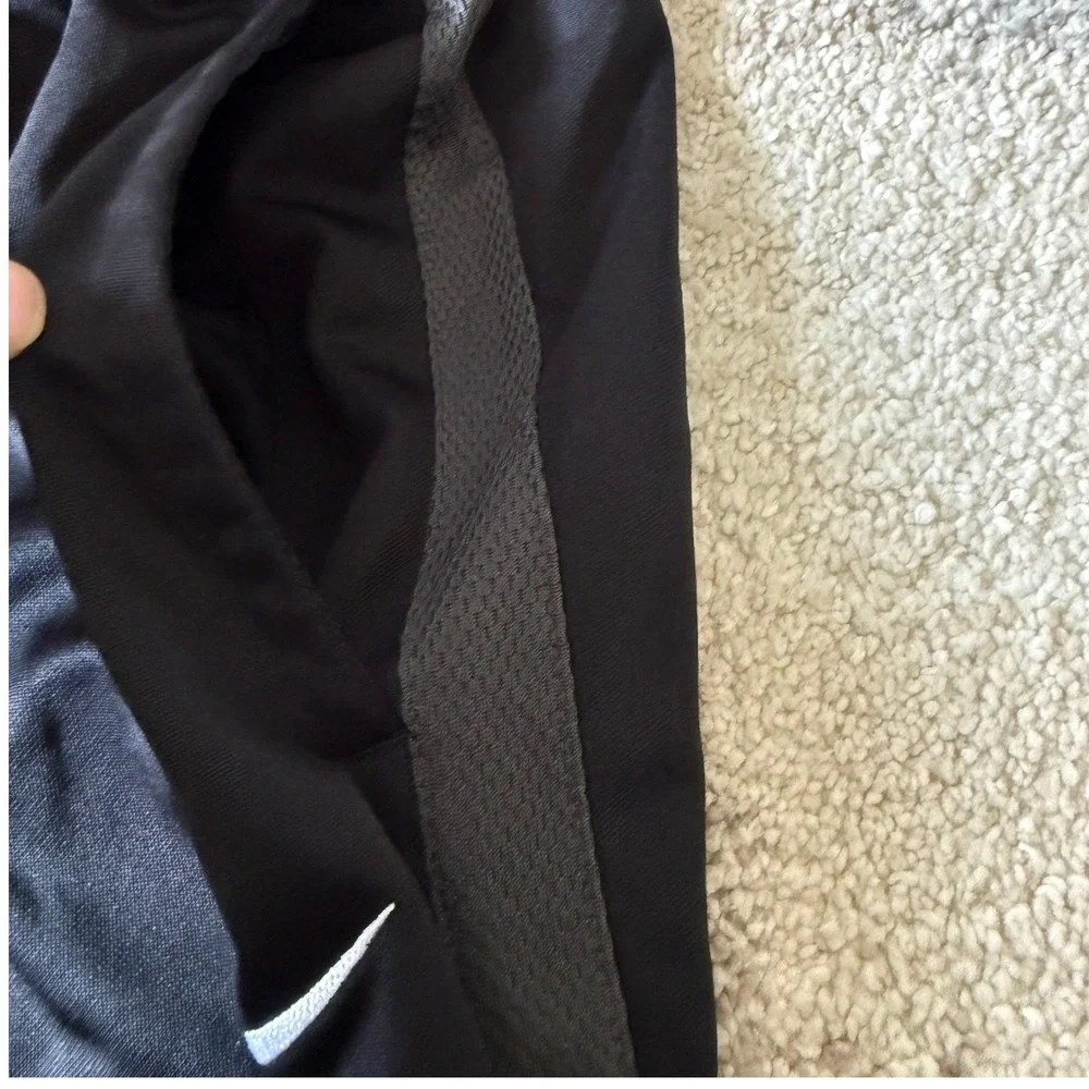 Nike Women's XS Epic Training Pants Black Gray Mesh Stripe Ankle Zips 836120-020